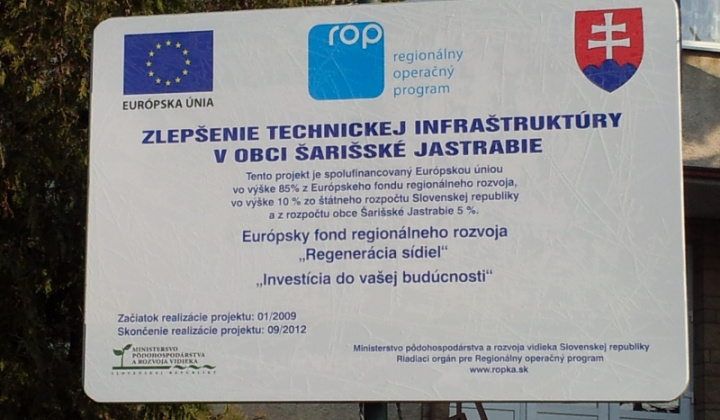 1. fotografia fotogalérie Projekty / ZLEPŠENIE TECHNICKEJ INFRAŠTRUKTÚRY V OBCI ŠARIŠSKÉ JASTRABIE - foto