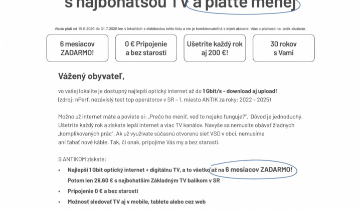 Fotka - Užívajte si najlepší optický internet s najbohatšou TV a plaťte menej